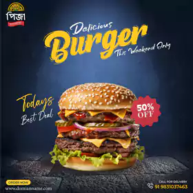 Fast Food Instagram Ads Banner Design