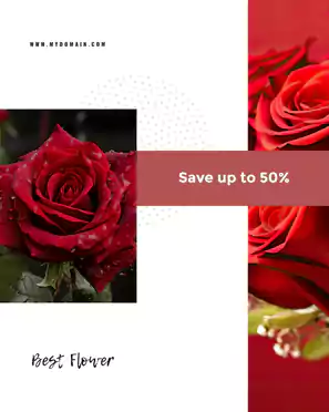 Pinterest Flower Ads Banner Design