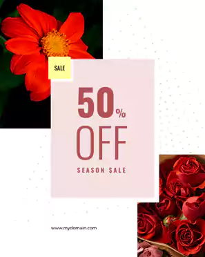 Pinterest Flower Ads Banner Design