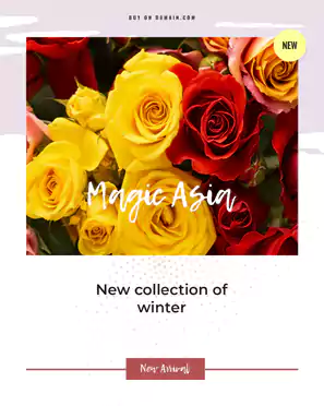 Pinterest Flower Ads Banner Design