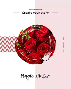 Pinterest Flower Ads Banner Design